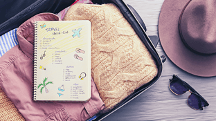 Travel Checklist with Suitcase