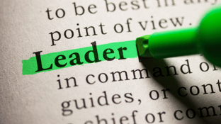 The word "Leader" is highlighted in a paragraph of text with a green highlighter
